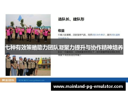 七种有效策略助力团队凝聚力提升与协作精神培养 七种有效策略助力团队凝聚力提升与协作精神培养